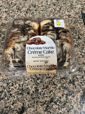 Chocolate Marble Creme Cake Sliced