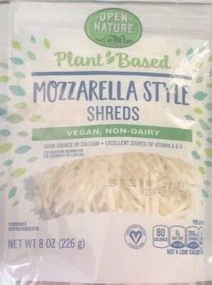 Plant based mozzarella style shreds