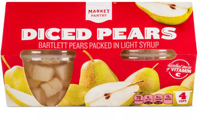 Diced Pears In Light Syrup Fruit Cups