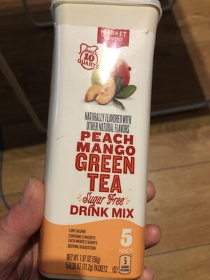 Peach mango green tea drink mix