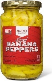 Sliced mild banana pepper rings