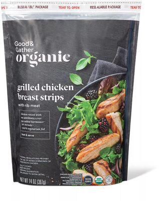 Grilled chicken breast strips