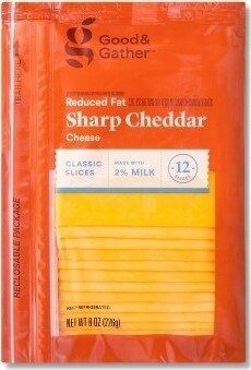 Good & gather sharp cheddar reduced fat cheese classic slices