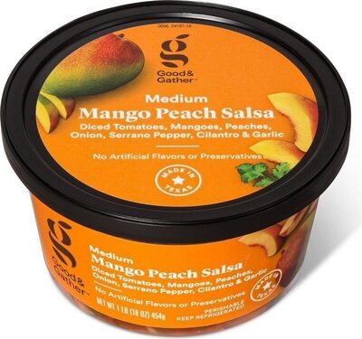 Medium mango peach diced tomatoes