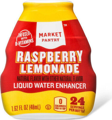 Raspberry lemonade liquid water enhancer