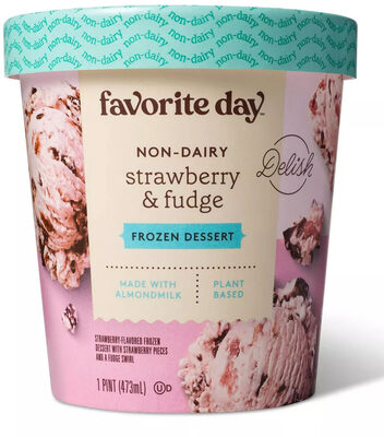 Non-Dairy Plant Based Strawberry & Fudge Frozen Dessert