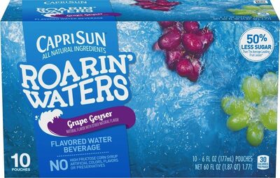 Roarin waters grape juice drink pouches