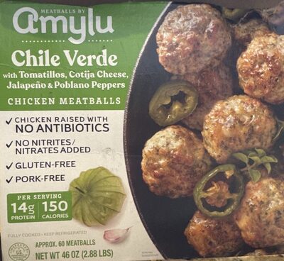Chile Verde Chicken Meatballs