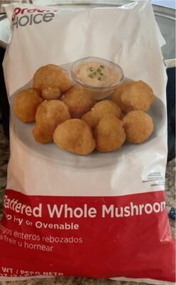 Battered whole mushroom