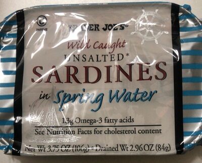 Wild caught Unsalted sardines in spring water