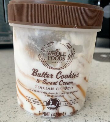 Butter cookies & sweet cream italian gelato
