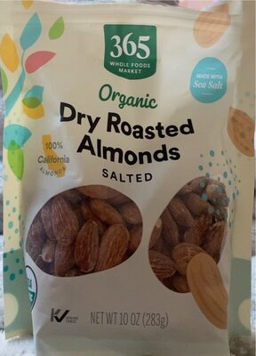 Organic Dry Roasted Almonds Salted