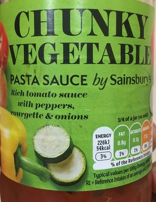 Chunky Vegetable  Pasta Sauce