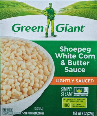 Shoepeg white corn and butter sauce