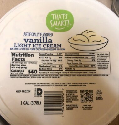 Vanilla light ice cream
