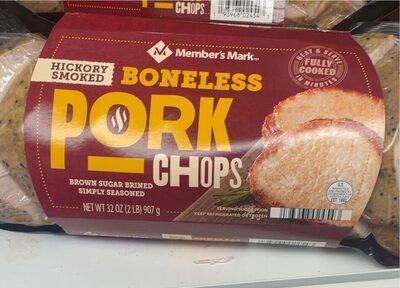 Hickory smoked boneless pork chops