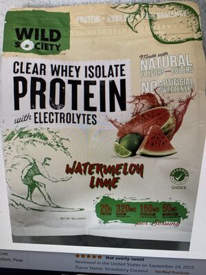 Clear Whey Isolate Protein With Electrolytes