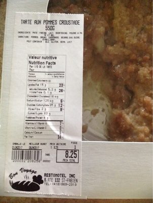 Tarte aux pommes croustade