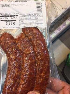 Saucisse de porc fumee