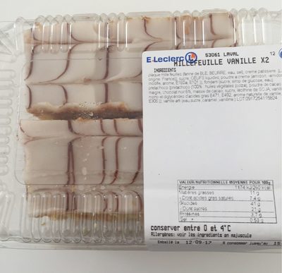 Millefeuille vanille x2