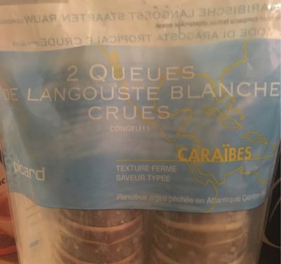 2 Queues de langouste blanche crues des Caraïbes