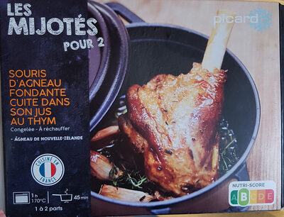 Les Mijotés pour 2 : Souris d'agneau fondante cuite dans son jus de Thym