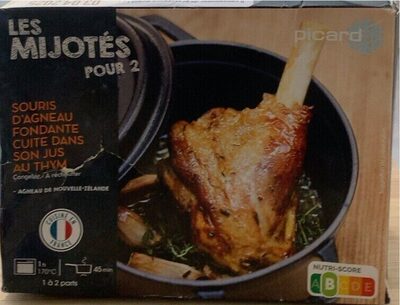 Souris d'agneau fondante cuite dans son jus au thym