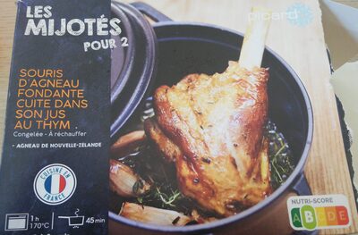 Souris d'agneau fondante cuite dans son jus au thym