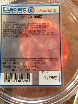 Chorizo doux