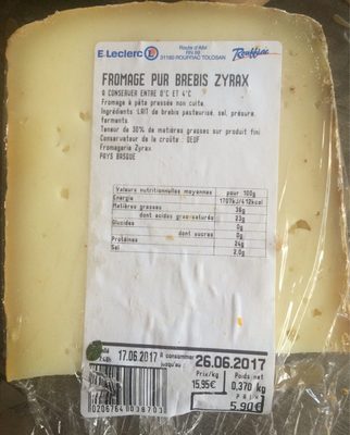 Fromage pur brebis Zyrax
