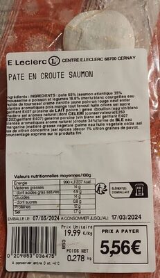 Pâté en croûte saumon