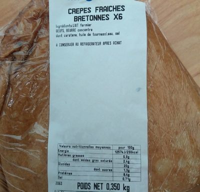 Crêpes fraîches bretonnes x 6