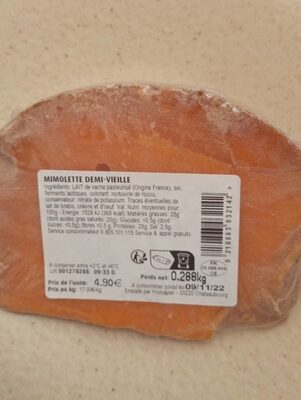 Mimolette demi-vieille