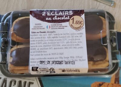 2 éclairs au chocolat