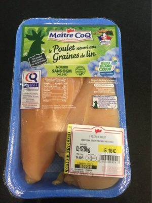 Le Poulet nourri Graines de lin