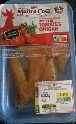 Aiguillettes de poulet tomate origan