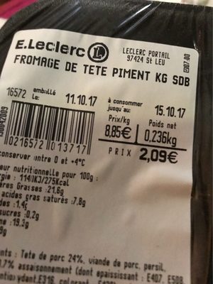 Fromage de tete