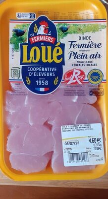Filet mignon de dinde fermière en tranches