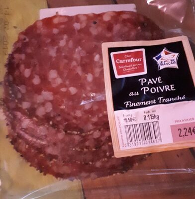 Pavé au poivre finement tranché