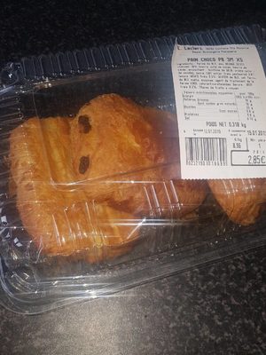 Pain au choco barquette