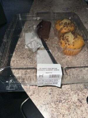 9CT Variety Pack Muffins Chocolate, Blueberry, Banana