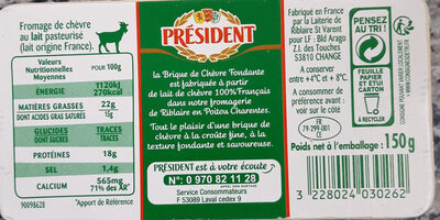Brique de chèvre fondante