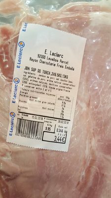Jambon supérieur cuit torchon