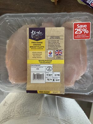 free range chicken breast fillets skinless & boneless