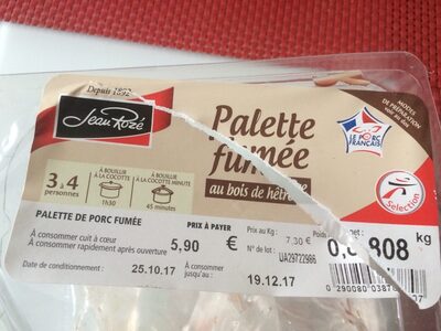 Palette de porc fumee