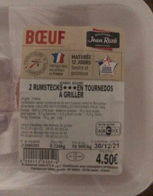 2 Rumstecks*** en tournedos