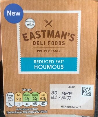 Reduce fat houmous