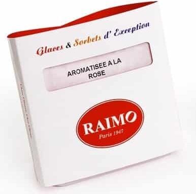 Glace artisanale aromatisée à la Rose - Raimo