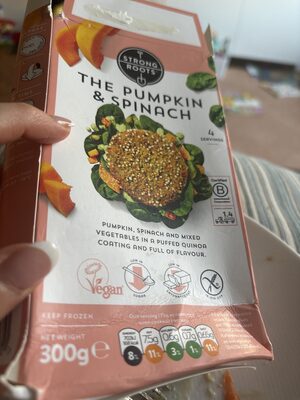 The pumpkin & spinach burger