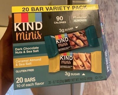 KIND minis Dark Chocolate Nuts & Sea Salt / Caramel Almond & Sea Salt